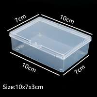 Petite boîte de rangement rectangulaire semi-transparente en plastique rigide PP, conteneur alimentaire pour sushis, bonbons, mascara - Recyclable, usage industriel