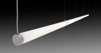 Tube lumineux rond de 70mm de diamètre avec lentille acrlyic blanche, éclairage linéaire architectural à led à 360 degrés