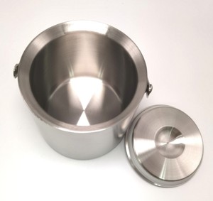 Stainless Steel Double Wall Ice Bucket with <strong>tong</strong> and lid - Product Image 6