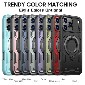 Coques de téléphone antichoc en silicone magnétique pour 17/16/15/14/<span class=keywords><strong>13</strong></span>/12/11 <span class=keywords><strong>Pro</strong></span> Max Plus avec support anneau - Product Image 6