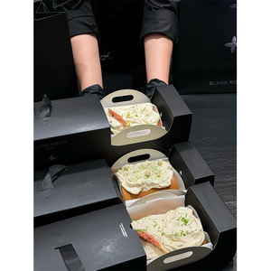 Boîte à tiroir personnalisée avec logo pour gâteau roulé <span class=keywords><strong>suisse</strong></span> jetable de qualité supérieure, emballage à emporter pour pâtisserie et desserts - Product Image 3