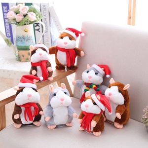 Dropshipping sang trọng giáng sinh nói chuyện <span class=keywords><strong>hamster</strong></span> đồ chơi và di chuyển nhồi bông <span class=keywords><strong>hamster</strong></span> đồ chơi giáng sinh <span class=keywords><strong>Hamster</strong></span> nhồi bông và đồ chơi sang trọng - Product Image 1