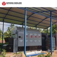 Ketel Uap Industri Horizontal Tekanan Rendah Berbahan Bakar Batubara 6 Ton untuk Pabrik Sabun, Merk Yutong, Baja Q345R
