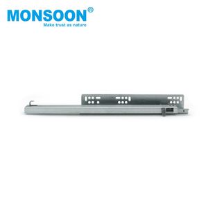 Glissière de <span class=keywords><strong>tiroir</strong></span> escamotable à double extension pour meuble de cuisine, style européen, fermeture amortie, dissimulée, à montage <span class=keywords><strong>sous</strong></span>-plaque, avec broches - Product Image 2