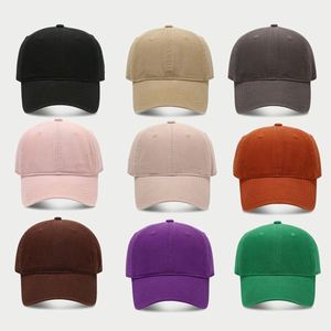 Cappello da sole artistico semplice con visiera larga, tinta unita, morbido, stile baseball, di alta qualità, effetto vintage slavato - Product Image 1