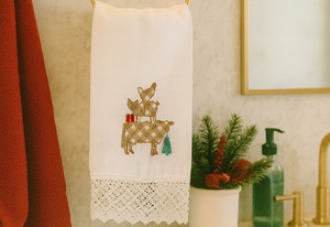 Farmhouse Companions Linen Cotton Guest Bath <b>Towel</b>, Decorative Rustic Bathroom <b>Towel</b> for Home & Hospitality - Product Image 3