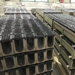 En1433 nhựa rãnh cống máng xối ngoài trời tuyến tính Polymer bê tông thoát nước kênh cho thoát nước sàn - Product Image 5