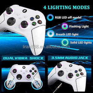 คอนโทรลเลอร์<span class=keywords><strong>จ</strong></span><span class=keywords><strong>อย</strong></span>สติ๊กไร้สายแบบไร้สาย2.4กิกะเฮิร์ตซ์พร้อมมอเตอร์สั่นสะเทือนและเทอร์โบสำหรับพีซีหนึ่ง S/x/ X-รวมแ<span class=keywords><strong>จ</strong></span>็คหูฟังที่ปรับแต่งได้ - Product Image 2