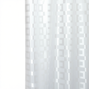 Cortina de Ducha de Tela DAMA 240x200 Cm con Patrón Geométrico para Baño - Product Image 2