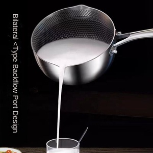 Olla de Acero Inoxidable Antiadherente con Diseño de Panal de Abeja, Apta para Gas e Inducción, con Tapa de Vidrio, Diseño Clásico, para Sopa y Leche - Product Image 5