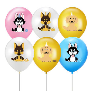 Balon Lateks Cakar Anjing 12 Inch untuk Pesta Hari Anak, Balon Anjing Kartun <span class=keywords><strong>Patrol</strong></span>, Dekorasi Ulang Tahun Lets Pawty - Product Image 1