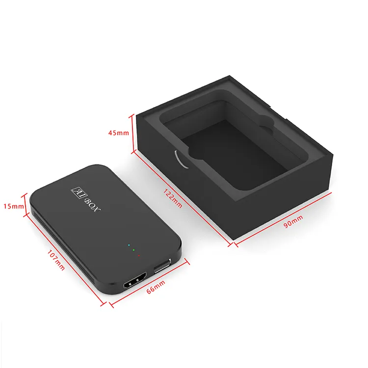 Lancol portable sans fil carplay android ai box avec 2 + 32GB Universal Android Gps Navigation Box