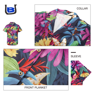 Camicie Hawaiane da Uomo con Stampa Floreale, Maniche Corte, Colletto Cubano, Design Personalizzato Gratuito - Product Image 4