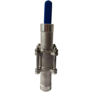 Yüksek sıcaklık paslanmaz çelik 304 316 V profil basın 3-PC ücretsiz akış manuel küresel vana su vanası - Product Image 2