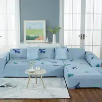 Wholesale Customized 1 2 3 4 Seater Full Size Solid Corner Couch Cover Spandex Sofa Cover Set