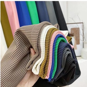 <span class=keywords><strong>Pantalon</strong></span> Large <span class=keywords><strong>Femme</strong></span> Taille Haute <span class=keywords><strong>en</strong></span> Velours Côtelé Couleur Unie Tendance Été Style Décontracté Streetwear - Product Image 3