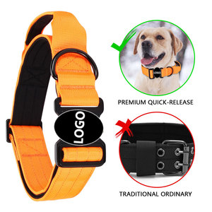 Venta al por mayor Collar de perro Correa Longitud ajustable Liberación rápida Hebilla de metal Collar de correa para mascotas Entrenamiento Caminar Collar de perro táctico - Product Image 2