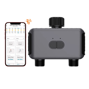 Système d'irrigation automatique de jardin, contrôleur d'irrigation goutte à goutte, minuterie d'arrosage intelligente à 2 voies - Product Image 1