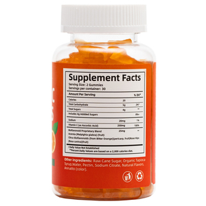 Gomitas naturales de vitamina C con <span class=keywords><strong>bioflavonoides</strong></span> cítricos Apoyo inmunológico para adolescentes No para recién nacidos o mujeres embarazadas - Product Image 3