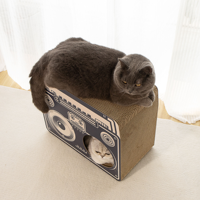 Grattoir pour chat en papier ondulé, design rétro écologique, interactif, planche à gratter pour chat, boîte à gratter pour chat