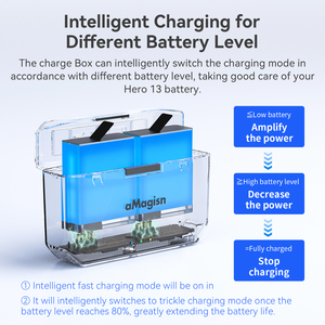 Amagins nhanh chóng thông minh phí sạc trường hợp di động sạc trường hợp Đối với <span class=keywords><strong>GoPro</strong></span> hero13/12/11/10/9 Thể thao Phụ Kiện máy ảnh - Product Image 3