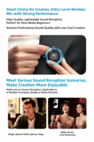 Microphone Lavalier sans Fil à Réduction de Bruit pour Vlog et Diffusion en Direct, Compatible avec les Smartphones et les Appareils Photo