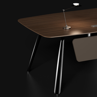 Bureau de direction en forme de L moderne et contemporain de haute qualité, table de bureau modulaire en bois pour un usage domestique
