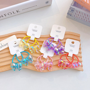 Coleteros de Pelo con Lazo de Sinfonía al por Mayor, Color Caramelo, Accesorios para el Cabello de Niña, 2 Piezas, Banda Elástica para el Cabello, Lazo Dulce para el Cabello de Niña - Product Image 2