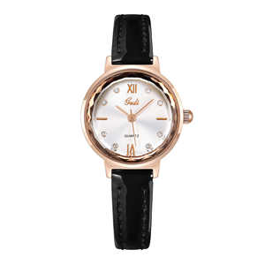 Montre pour femme haut de gamme de niche, style coréen, petite montre à quartz sertie de diamants bruns pour étudiantes - Product Image 3