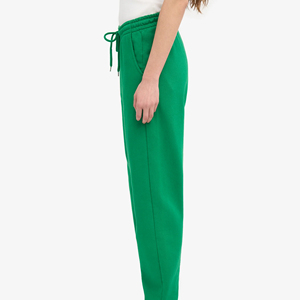 Pantalon de survêtement d'hiver pour femmes avec taille élastique - 100% coton, style décontracté pour se détendre à la maison - Product Image 4