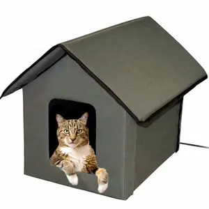 인기있는 대형 접이식 애완 동물 재미 판지 상자 플라스틱 가열 고양이 집