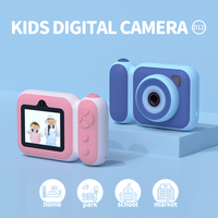 Kamera Digital Anak Delanda D12 2.0 Inci IPS 26M Full HD Mini Proyeksi Video Kamera Portabel Hadiah Ulang Tahun untuk Anak-anak