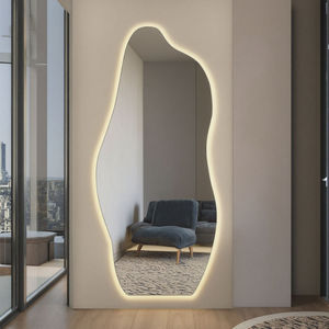 Vente en gros de miroirs de corps entier rétroéclairés multifonctionnels sans cadre de forme irrégulière à fixer au mur pour salles de bain et salons - Product Image 4