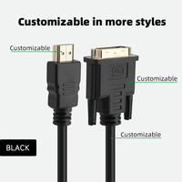 Câble HDMI vers DVI haute vitesse WISTAR 18+1 broches plaqué or mâle-mâle pour 1080P HD