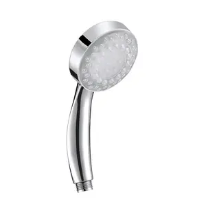 Lampe flash LED 7 couleurs Pomme de douche à main haute pression à main automatique Pomme de douche en plastique à lumière LED