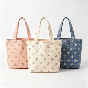Sacs de courses en toile de coton recyclables écologiques de grande capacité, design personnalisé Joyeux Noël - Product Image 2