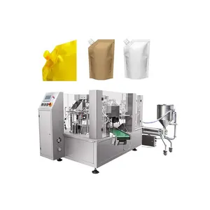 Machine d'emballage automatique à bec rotatif LTC8-200L, pour savon liquide, huile, jus, sauce, soupe, confiture, doypack