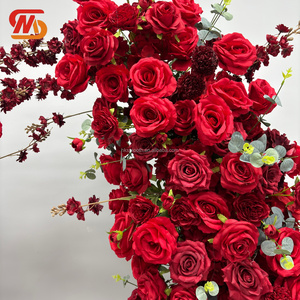 SMOOTH - Arreglo de Rosas Rojas Hechas a Mano al por Mayor, Decoración de Flores Artificiales de Seda en Forma de Arco para Bodas - Product Image 4