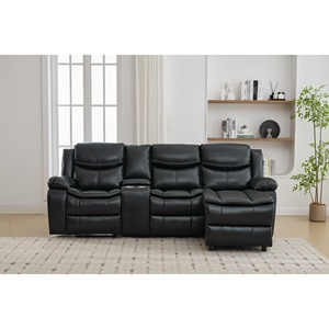 Vente chaude Meubles De Salon Sectionnel Angle Inclinable Confortable En Cuir Inclinable Canapé Ensembles Canapé Canapé 7021