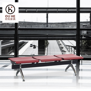 Chaise sans dossier en PU Ou He F003PU, banc plat pour salle d'attente d'hôpital et lieux publics - Product Image 2