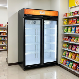 Refrigerador Comercial Personalizado al por Mayor, Refrigerador para <span class=keywords><strong>Cerveza</strong></span>, Enfriador de Bebidas Energéticas con Puerta de Vidrio, 300L - Product Image 4