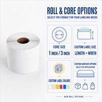 Étiquettes d'expédition thermiques directes recyclables 4x6 en format accordéon pour l'exécution des commandes e-commerce et la promotion en épicerie, résistantes à l'eau