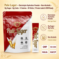 Aeglewell OEM Pale Lager Smaak Elektrolyten Hydratiepoeder Spiergroei Alcoholvrij 30 Enkelvoudige Sachets Suikervrij 0 Koolhydraten