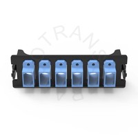 FAP-LGX-6LCD LGX 6-Port Fiber Optic Patch Panel SC Simplex/LC Duplex kosong tidak dimuat plat Optic