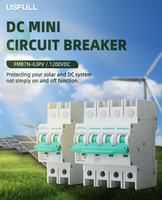 USFULL superventas DC Mini disyuntor Solar PV MCB 2P 600V 4P 1000V 1200V interruptor de Reinicio Manual 6A 10A 16A 32A 63A