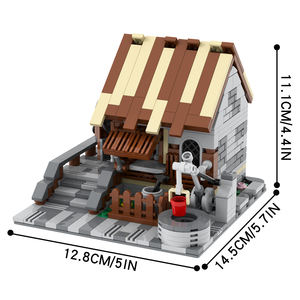 Modelo de Ladrillos de <span class=keywords><strong>Chalet</strong></span> Medieval MOC, Compatible con la Colección de Construcción MOC de la Marca, Juguete de Construcción de Arquitectura - Product Image 6
