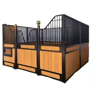 新しいデザイン高級ヨーロピアンスタイル馬小屋12ft屋内スイングホース納屋ボックスストールフロントゲート厩舎 - Product Image 1