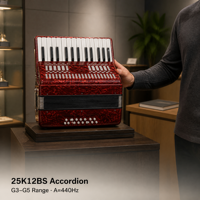 Accordéon pour enfants débutants à 25 touches et 12 basses, accordéon léger avec cadre en érable, OEM personnalisé