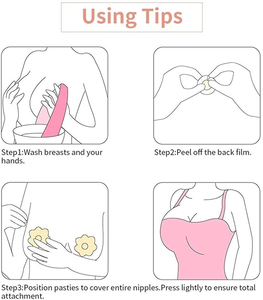 Cubiertas para pezones para mujer, cinta Invisible para levantar el pecho, <span class=keywords><strong>Adhesivo</strong></span> desechable para sujetadores, pegatinas para pezones, 10 Uds. - Product Image 6