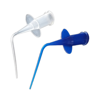 Aiguille dentaire jetable en plastique, longue et incurvée, seringue capillaire, pointe d'irrigation, pointe pré-pliée, pointe de seringue en plastique